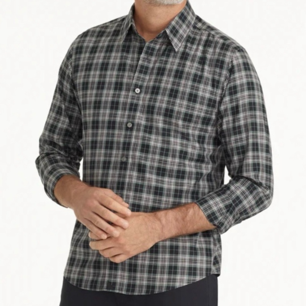 UNTUCKit Men's Devitt WF Gray Green Plaid Long Sleeve Button Up Shirt Sz. XXXL